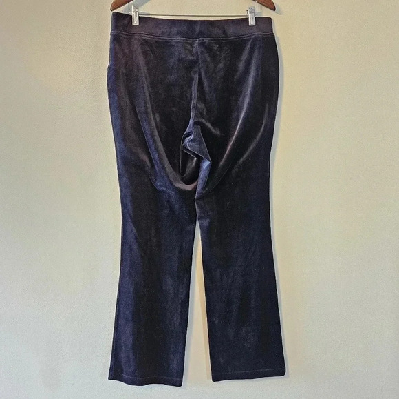 Juicy Couture Y2K Velvet Wide Leg Joggers Women's Pants Black Size  Large. - Picture 9 of 13